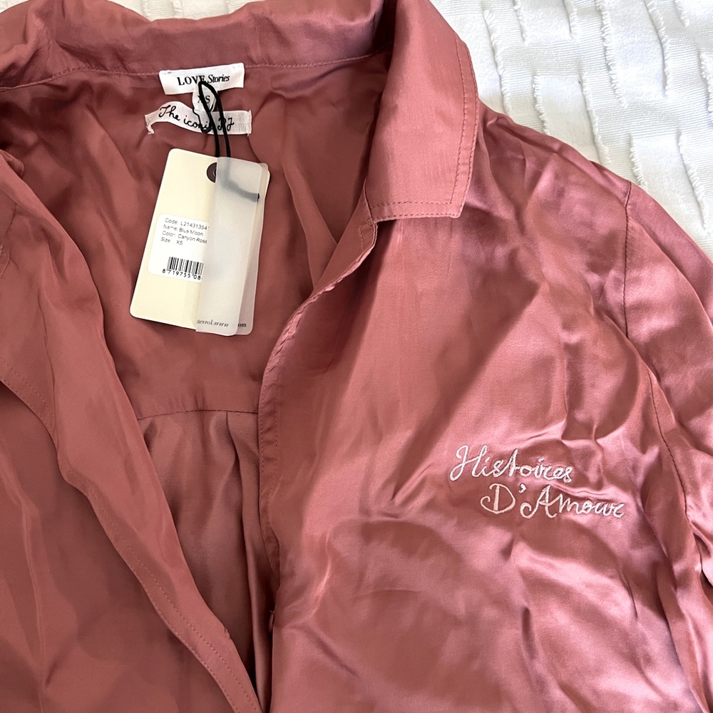 Love Stories Pajama Top - Dusky Rose - NWT